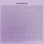 List of ingredients on a purple background
