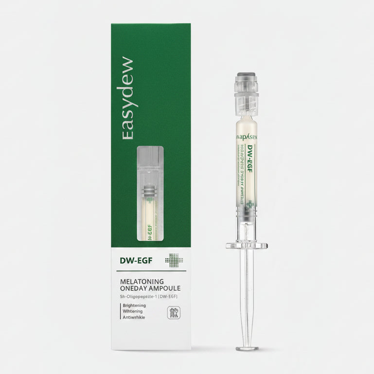 Easydew DW-EGF Melatoning Oneday Ampoule with packaging on a white background