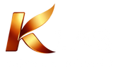 Gold letter 'K' logo on a white background