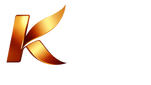 Gold letter 'K' logo on a white background