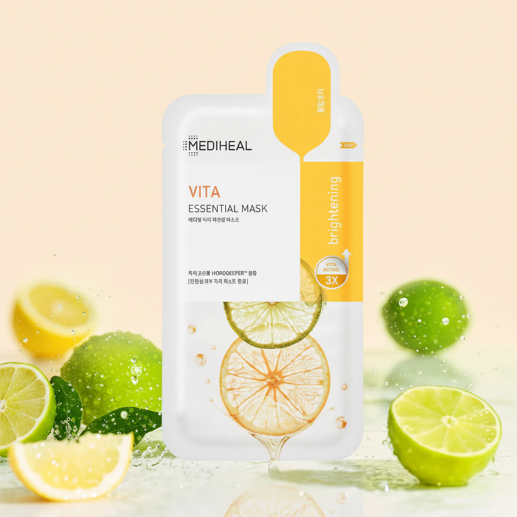 MEDIHEAL Vita Essential Mask Sheet Brightening & Hydrating (10-Pack) - KLAB